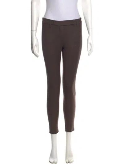 Pre-owned Brunello Cucinelli Wool Skinny Leg Pants In Brown