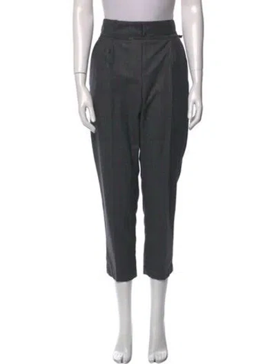 Pre-owned Brunello Cucinelli Wool Skinny Leg Pants In Gray
