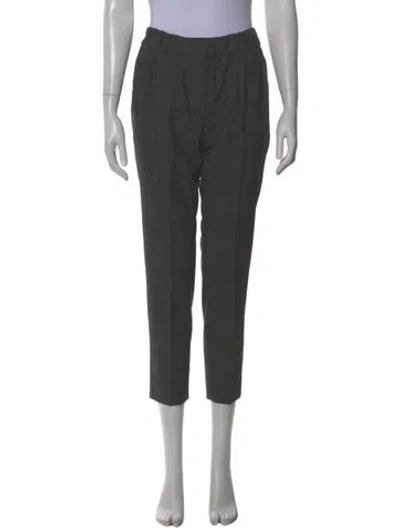 Pre-owned Brunello Cucinelli Wool Skinny Leg Pants In Gray