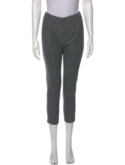 Pre-owned Brunello Cucinelli Wool Skinny Leg Pants In Gray