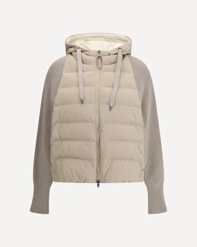 BRUNELLO CUCINELLI WOOL SLEEVED DOWN JACKET