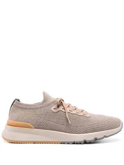 Brunello Cucinelli Wool Sneakers In Multi
