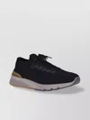 Brunello Cucinelli Wool Sneakers Rubber Sole In Black