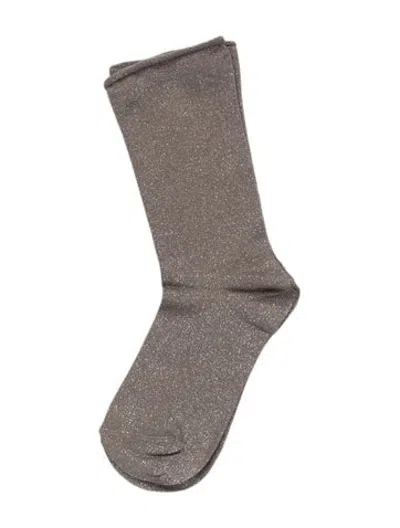 Pre-owned Brunello Cucinelli Wool Socks W/tags In Metallic/neutrals