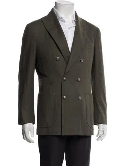 Pre-owned Brunello Cucinelli Wool Sport Coat In Green
