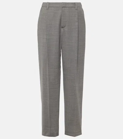 Brunello Cucinelli Wool Straight Pants In Grey