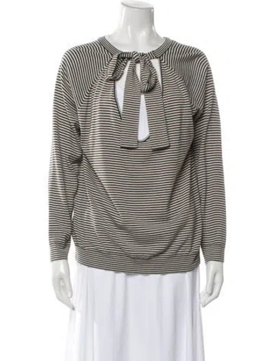 Pre-owned Brunello Cucinelli Wool Striped Sweater In Multi