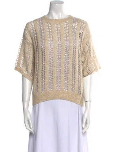 Pre-owned Brunello Cucinelli Wool Striped Sweater In Neutral