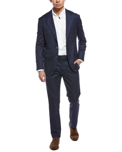 Brunello Cucinelli Wool Suit In Blue