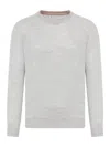 Brunello Cucinelli Men's Wool-cashmere Crewneck Sweater In Grey