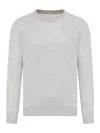 Brunello Cucinelli Round Neck Sweater In Grey