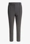 Brunello Cucinelli Tailored Trousers With Back Pockets And Belt Loops In Gray