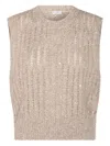 Brunello Cucinelli Cashmere Blend Sequin Embellished Crewneck Knitwear