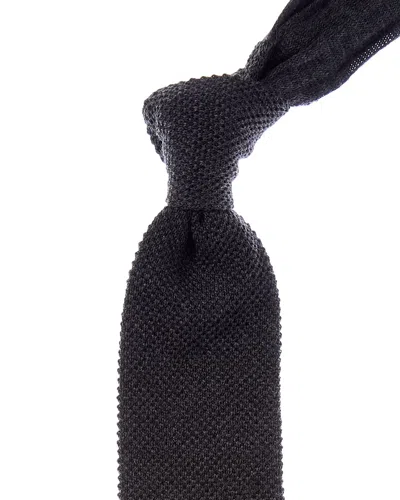 Brunello Cucinelli Wool Tie In Black