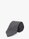 Brunello Cucinelli Wool Logo-label Tie In Gray