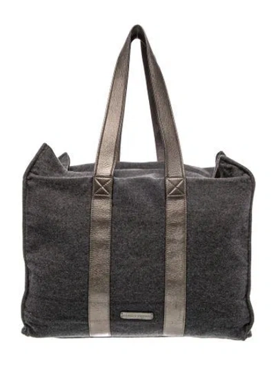 Pre-owned Brunello Cucinelli Wool Tote In Gray