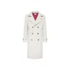 Brunello Cucinelli Long Double-breasted Coat In White