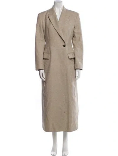 Pre-owned Brunello Cucinelli Wool Trench Coat W/ Tags In Neutral