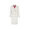 Brunello Cucinelli Wool Trench Coat In White