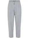 Brunello Cucinelli Virgin Wool Flannel Trousers In Gray