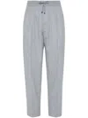 Brunello Cucinelli Virgin Wool Flannel Trousers In Gray