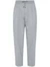 Brunello Cucinelli Virgin Wool Flannel Trousers In Gray
