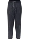 Brunello Cucinelli Grey Pinstriped Virgin Wool Trousers