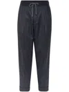 Brunello Cucinelli Grey Pinstriped Virgin Wool Trousers