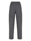 Brunello Cucinelli Wool Trousers In Gray