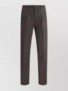Brunello Cucinelli Wool Trousers Belt Loops In Brown