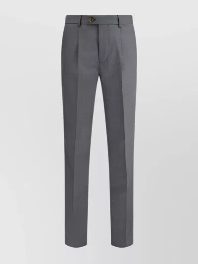 BRUNELLO CUCINELLI WOOL TROUSERS FRONT PLEATS