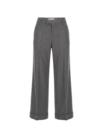 Brunello Cucinelli Wool Trousers In Gray