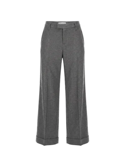 Brunello Cucinelli Wool Trousers In Gray