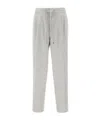 Brunello Cucinelli Wool Trousers With Pleats And Pockets In Gray