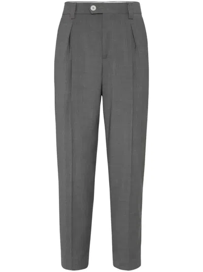 BRUNELLO CUCINELLI WOOL TROUSERS - MEN'S - VIRGIN WOOL