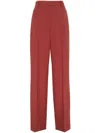 Brunello Cucinelli Virgin-wool Tailored Trousers In Red