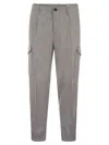 BRUNELLO CUCINELLI BRUNELLO CUCINELLI WOOL TROUSERS WITH CARGO POCKETS AND ZIPPED BOTTOMS