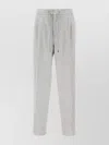 BRUNELLO CUCINELLI WOOL TROUSERS WITH PLEATS AND POCKETS