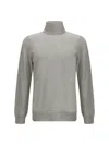 Brunello Cucinelli Cashmere Turtleneck Sweater In Neutral