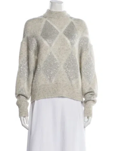 Pre-owned Brunello Cucinelli Wool Turtleneck Sweater In Gray