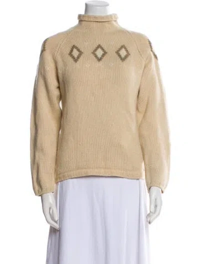 Pre-owned Brunello Cucinelli Wool Turtleneck Sweater In Neutral