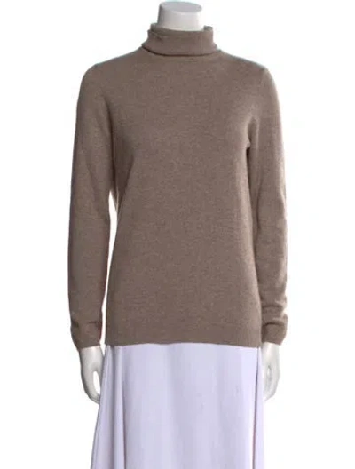 Pre-owned Brunello Cucinelli Wool Turtleneck Sweater In Neutral