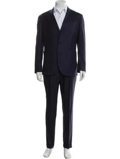 Pre-owned Brunello Cucinelli Wool Two-piece Suit In Blue