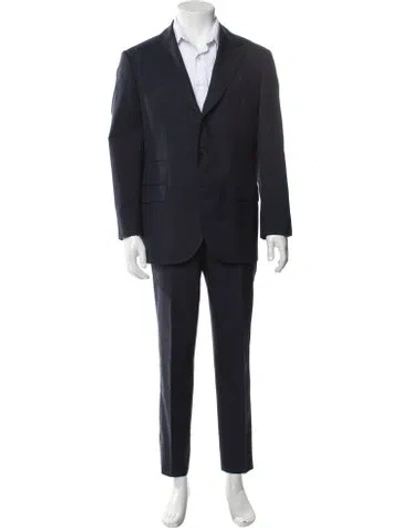 Pre-owned Brunello Cucinelli Wool Two-piece Suit In Blue