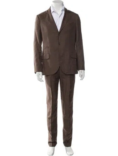 Pre-owned Brunello Cucinelli Wool Two-piece Suit In Brown