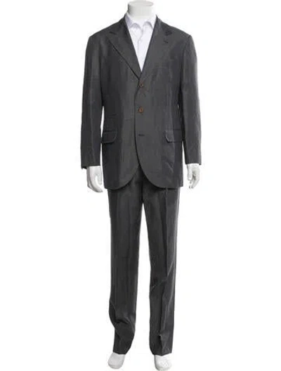 Pre-owned Brunello Cucinelli Wool Two-piece Suit In Grey