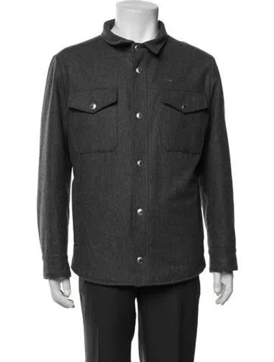 Pre-owned Brunello Cucinelli Wool Utility Jacket In Gray