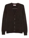 Brunello Cucinelli Dark Brown V-necked Cardigan
