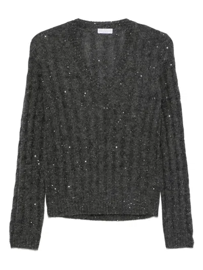 Brunello Cucinelli Wool V-necked Jumper