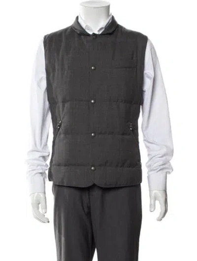 Pre-owned Brunello Cucinelli Wool Vest In Gray